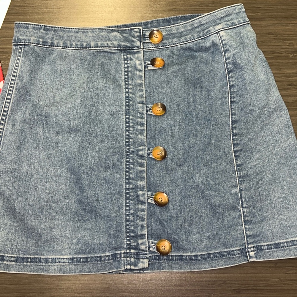 Free People denim skirt
